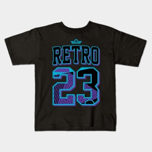 Retro 23 Throwback Aqua Sneaker Kids T-Shirt